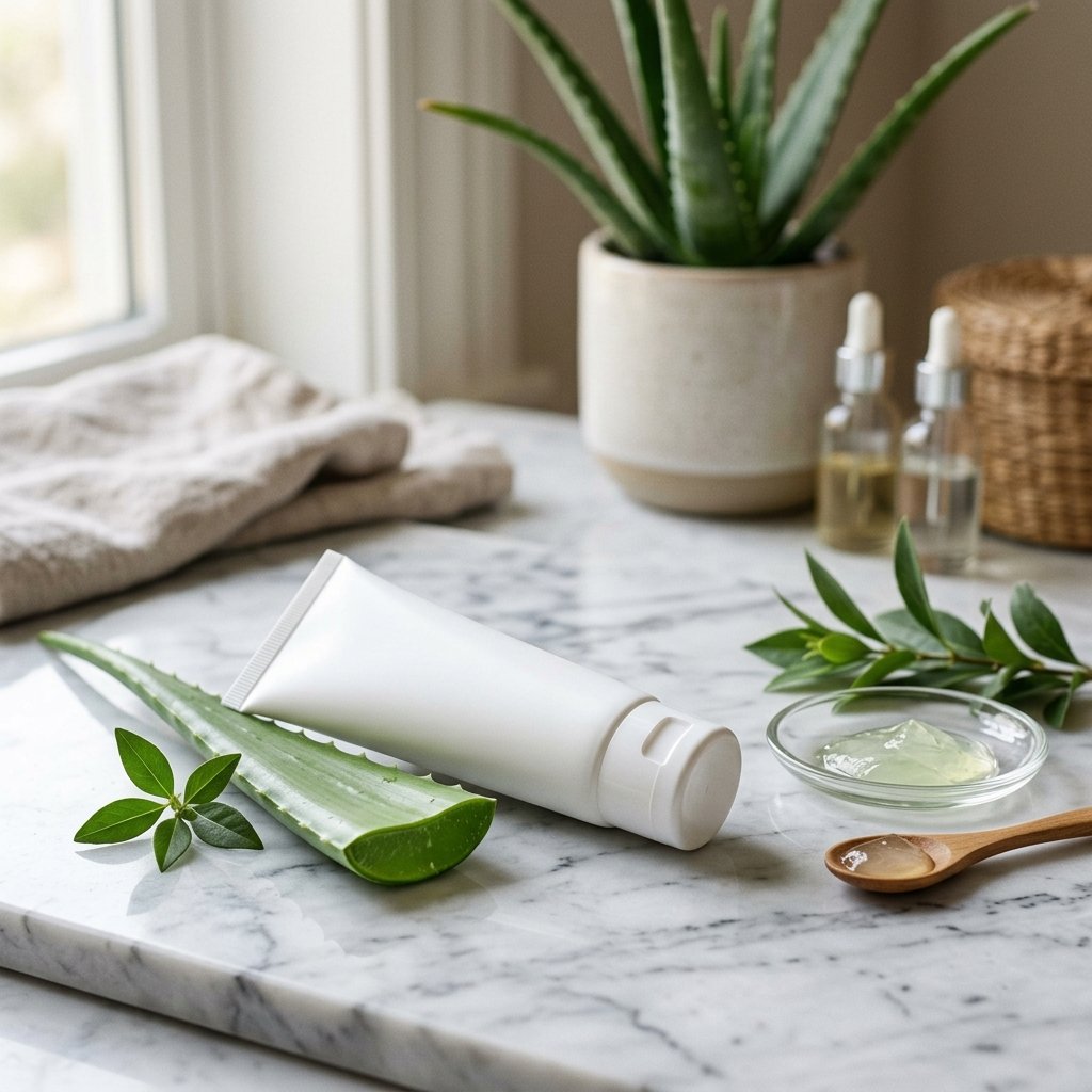 Lazer sonrası bakım kremi ve aloe vera